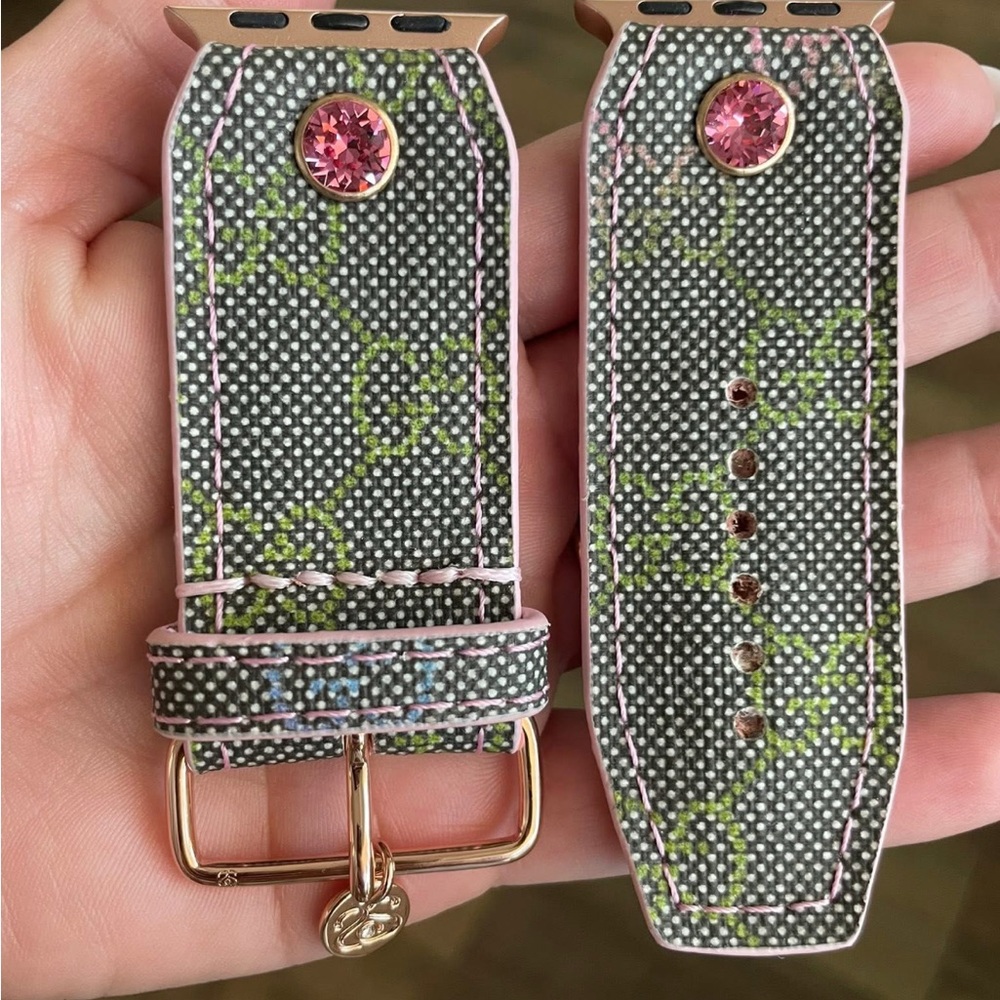 Upcycled Holographic GG Watch Strap